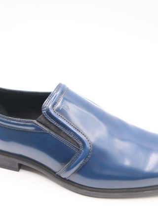 Tods Patent Leather Slip-On Loafers Baltic Blue