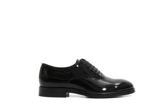 Brunello Cucinelli Patent Leather Laced Oxford Shoes