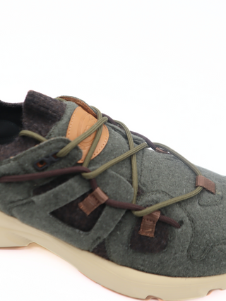 Tods Multi-Tone Felt Lace-Up Sport Sneakers