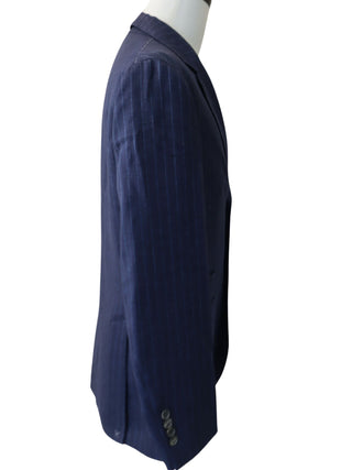 Brunello Cucinelli Textured Pinstriped Three-Button Blazer