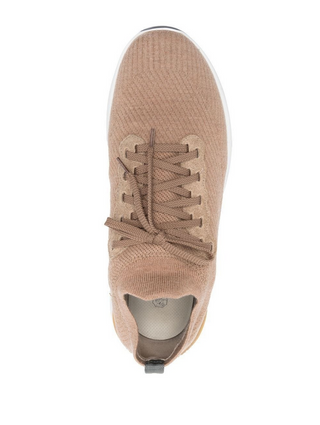 Brunello Cucinelli Knitted Lace-Up Low-Top Sneakers with Chunky Sole