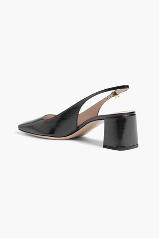 GIANVITO ROSSI FREEDA 55 LEATHER SLINGBACK PUMPS - Size 39