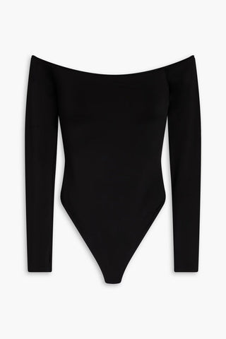 ALICE + OLIVIA ANNA OFF-THE-SHOULDER STRETCH-JERSEY BODYSUIT - Size S