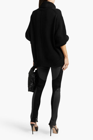 HELMUT LANG CL RACER LEATHER AND SUEDE LEGGINGS - Size 2
