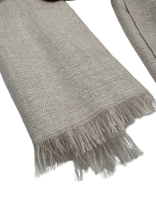 Brunello Cucinelli Woven Shimmer Scarf in Sand