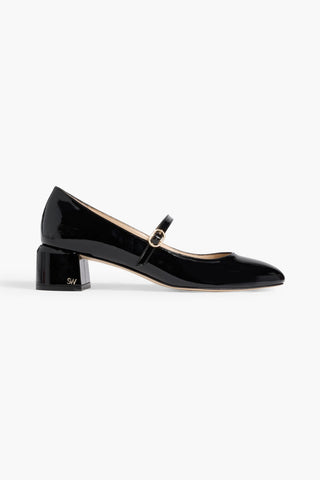 STUART WEITZMAN GABBY 45 PATENT-LEATHER MARY JANE PUMPS - Size 6.5