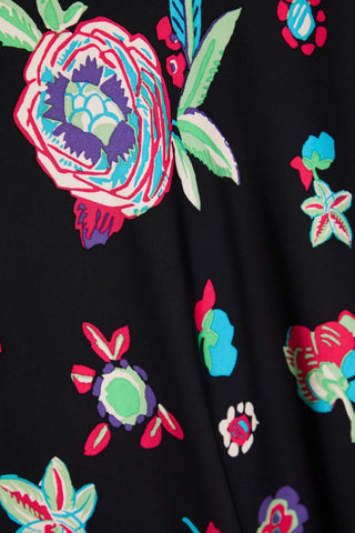 DIANE VON FURSTENBERG KRISA FLORAL-PRINT CREPE DE CHINE MAXI WRAP SKIRT - Size XXS