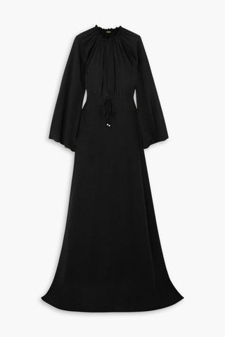 DODO BAR OR ALA BELTED SILK CREPE DE CHINE MAXI DRESS - Size 36