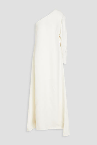 VALENTINO GARAVANI ONE-SHOULDER SILK-CREPE GOWN - Size 42
