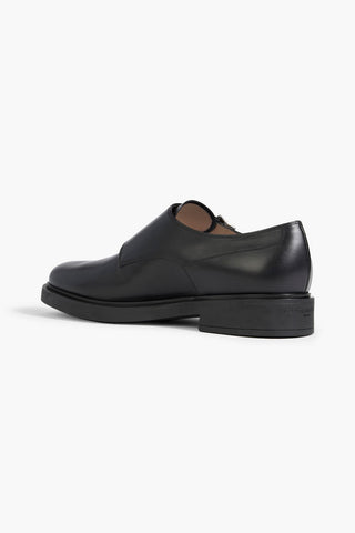 GIANVITO ROSSI SCOTT LEATHER MONK-STRAP SHOES - Size 43.5