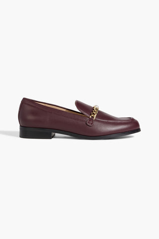 STUART WEITZMAN OWEN EMBELLISHED LEATHER LOAFERS - Size 8