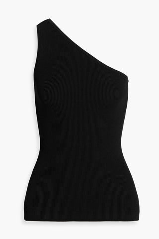 TOTEME ONE-SHOULDER RIBBED-KNIT TOP - Size XXS