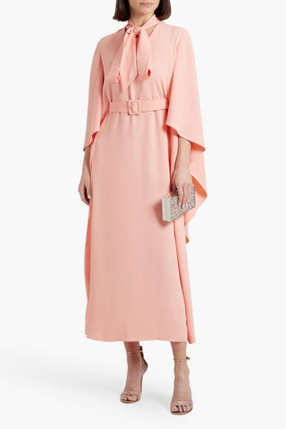 HUISHAN ZHANG SALINA CAPE-EFFECT CREPE MAXI DRESS - Size 10
