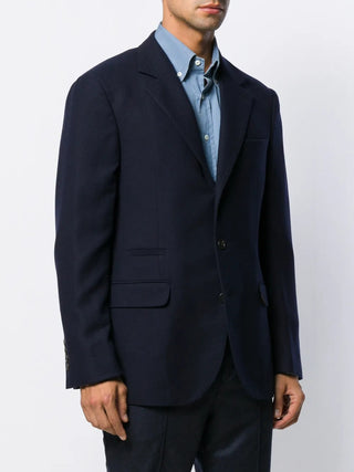 Brunello Cucinelli Fine Wool Two-Button Navy Blazer