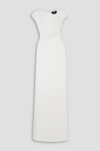 TOM FORD DRAPED SILK-GEORGETTE GOWN - Size 42