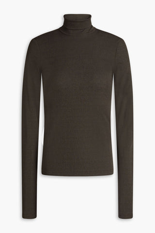 NANUSHKA JOSA CUTOUT STRETCH-JERSEY TURTLENECK TOP - Size M