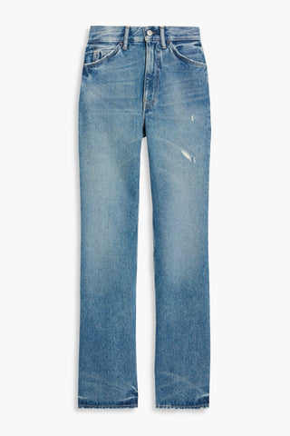 ACNE STUDIOS DISTRESSED HIGH-RISE STRAIGHT-LEG JEANS - Size 25W-32L