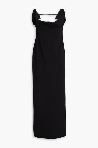 JACQUEMUS MAILLE ALCA TWISTED STRETCH-KNIT MAXI DRESS - Size 34