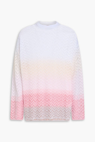 MISSONI DGRAD CROCHET-KNIT SWEATER - Size 40