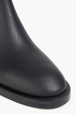 STUART WEITZMAN LENORA PEBBLED-LEATHER CHELSEA BOOTS - Size 9.5