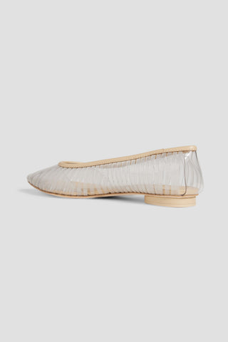 CULT GAIA LEENA LEATHER-TRIMMED PVC POINT-TOE FLATS - Size 40