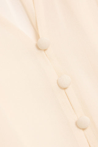 ALICE + OLIVIA JOSEPHINE RUFFLED CHIFFON BLOUSE - Size L