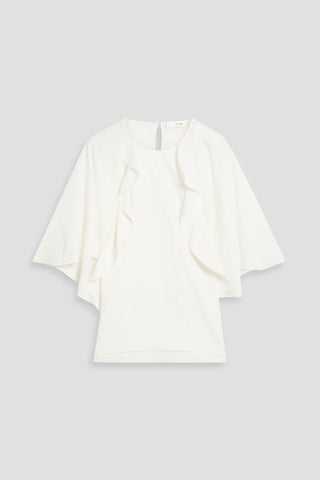 FRAME RUFFLED CREPE BLOUSE - Size M