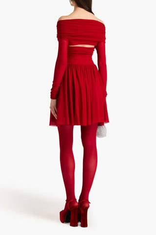 PHILOSOPHY DI LORENZO SERAFINI TWISTED CUTOUT TULLE MINI DRESS - Size 42