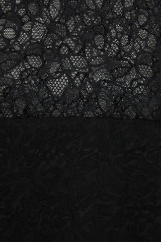 SIMKHAI PRIMA CORDED LACE-PANELED CLOQU PEPLUM TOP - Size 6