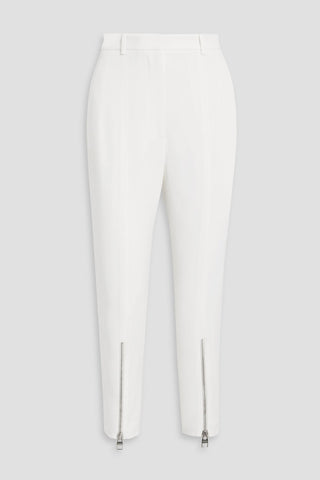 MCQUEEN CROPPED CREPE SKINNY PANTS - Size 42