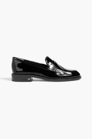 STUART WEITZMAN EMI PATENT-LEATHER LOAFERS - Size 9