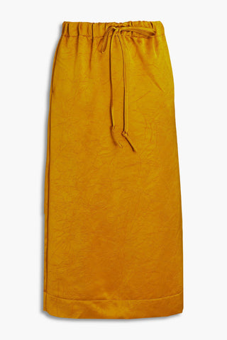 RODEBJER CRINKLED-SATIN MIDI SKIRT - Size M