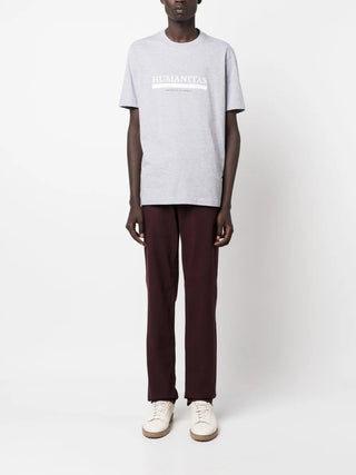 Brunello Cucinelli Soft Blend Straight-Leg Trousers in Maroon
