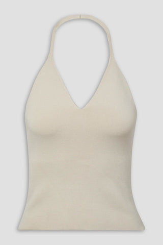 KHAITE THAIANE KNITTED HALTERNECK TOP - Size L