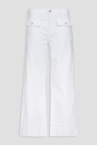 FRAME THE 70S CROPPED COTTON STRAIGHT-LEG PANTS - Size 30