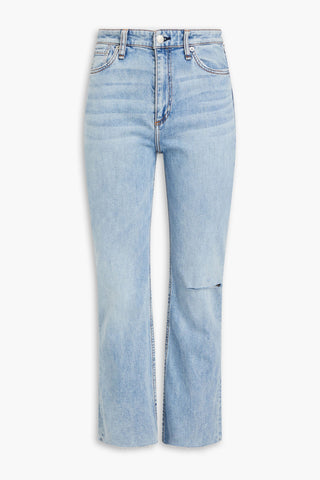 RAG & BONE CASEY DISTRESSED HIGH-RISE KICK-FLARE JEANS - Size 25