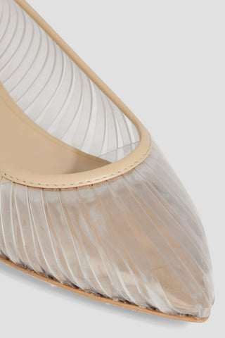 CULT GAIA LEENA LEATHER-TRIMMED PVC POINT-TOE FLATS - Size 40