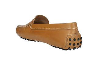 Tods Leather Penny Strap Gommino Driving Shoes in Cognac