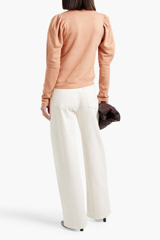 ULLA JOHNSON PHILO FRENCH COTTON-BLEND TERRY SWEATSHIRT - Size XS