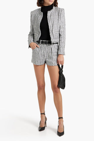 IRO HONZA METALLIC STRIPED TWEED SHORTS - Size 34
