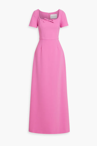 CAROLINA HERRERA BOW-DETAILED CREPE GOWN - Size 8