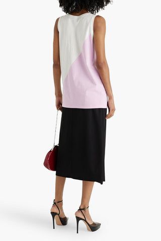 GUCCI SEQUIN-EMBELLISHED PRINTED COTTON-JERSEY TANK - Size L