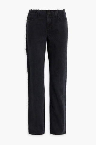 SLVRLAKE SOPHIE DISTRESSED MID-RISE STRAIGHT-LEG JEANS - Size 31