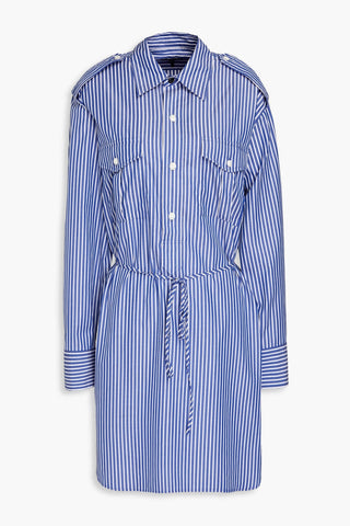 RAG & BONE NADINE STRIPED POPLIN MINI SHIRT DRESS - Size S