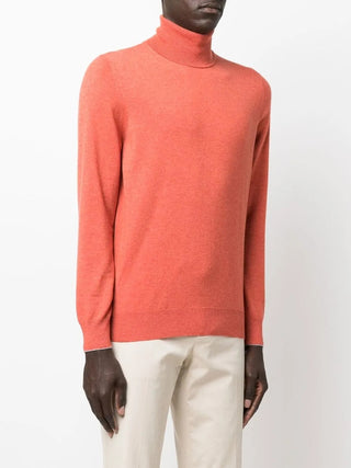 Brunello Cucinelli Cashmere Knit Turtleneck Sweater Red