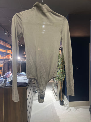 Tom Ford Knit High-Neck Long-Sleeve Bodysuit Grey