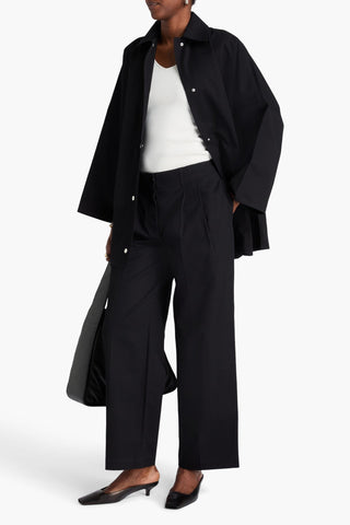TOTEME PLEATED COTTON-TWILL STRAIGHT-LEG PANTS - Size 42