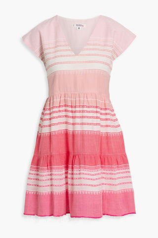 LEMLEM RETTA STRIPED COTTON MINI DRESS - Size S