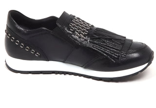 Tods Leather Slip-On Sneakers with Studded Fringe