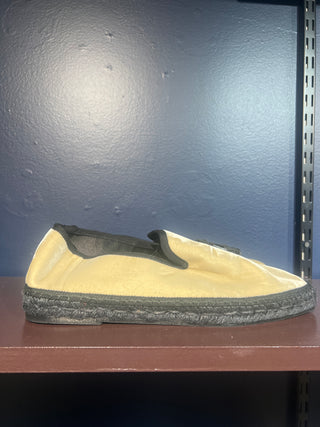 Tom Ford Cream Suede Espadrille Loafers with Jute Sole